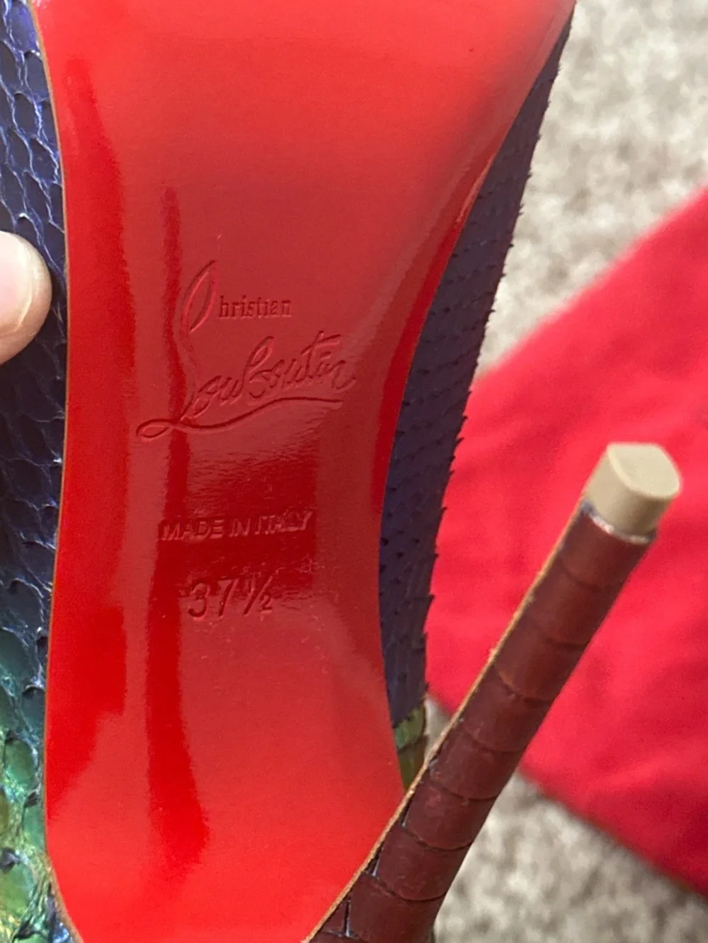 RARE NEW Christian Louboutin Python 